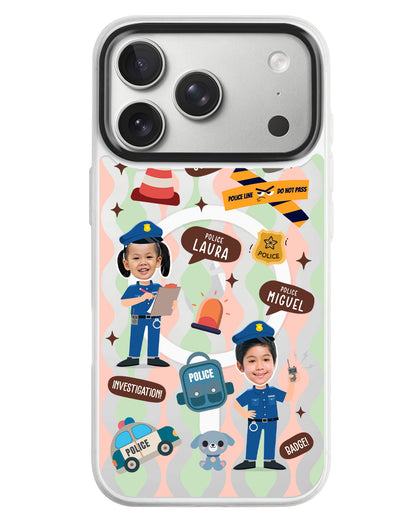 iPhone Rearguard MagSwap - Face Grid Dream Police
