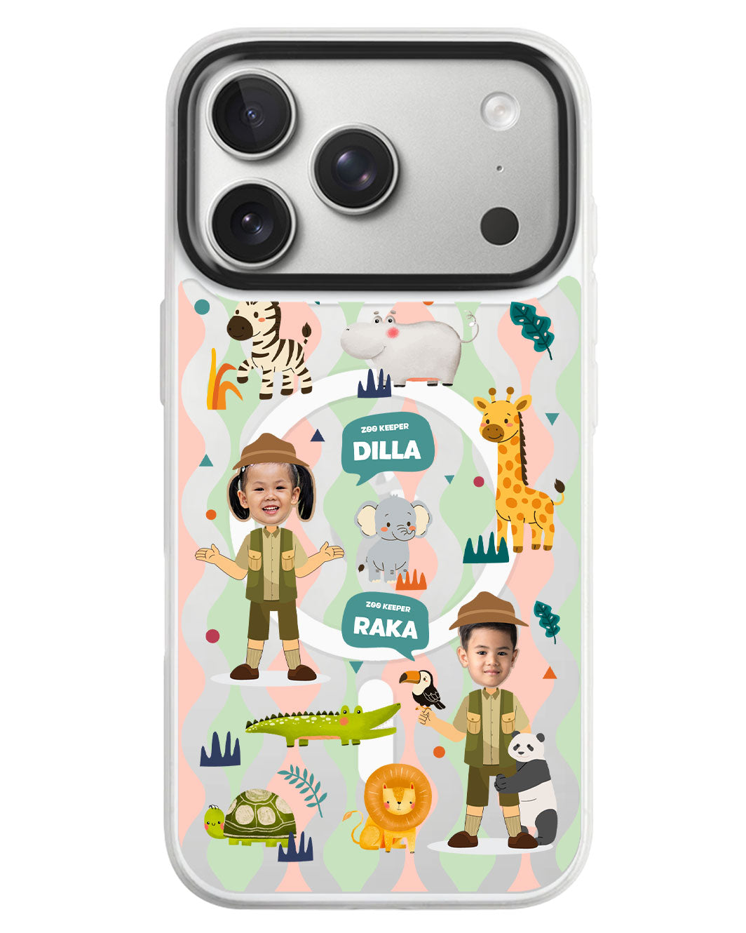 iPhone Rearguard MagSwap - Face Grid Dream Zoo Keeper