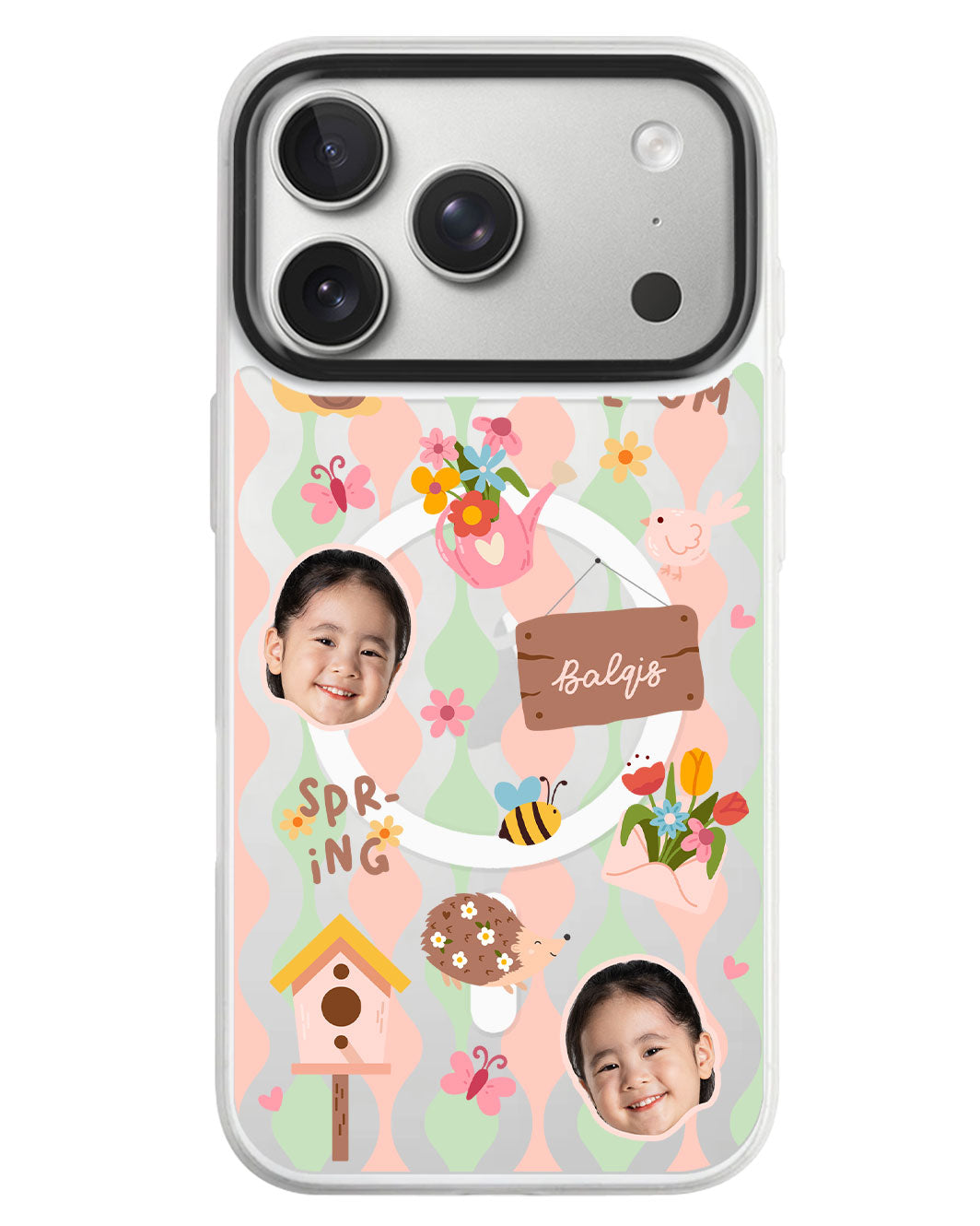iPhone Rearguard MagSwap - Face Grid Spring Bloom