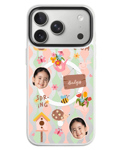 iPhone Rearguard MagSwap - Face Grid Spring Bloom