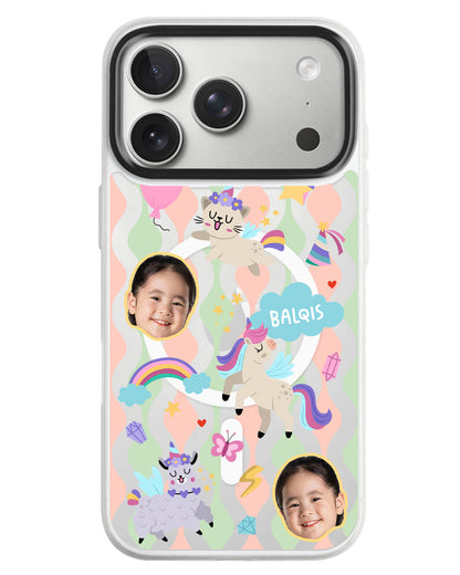 iPhone Rearguard MagSwap - Face Grid Unicorn