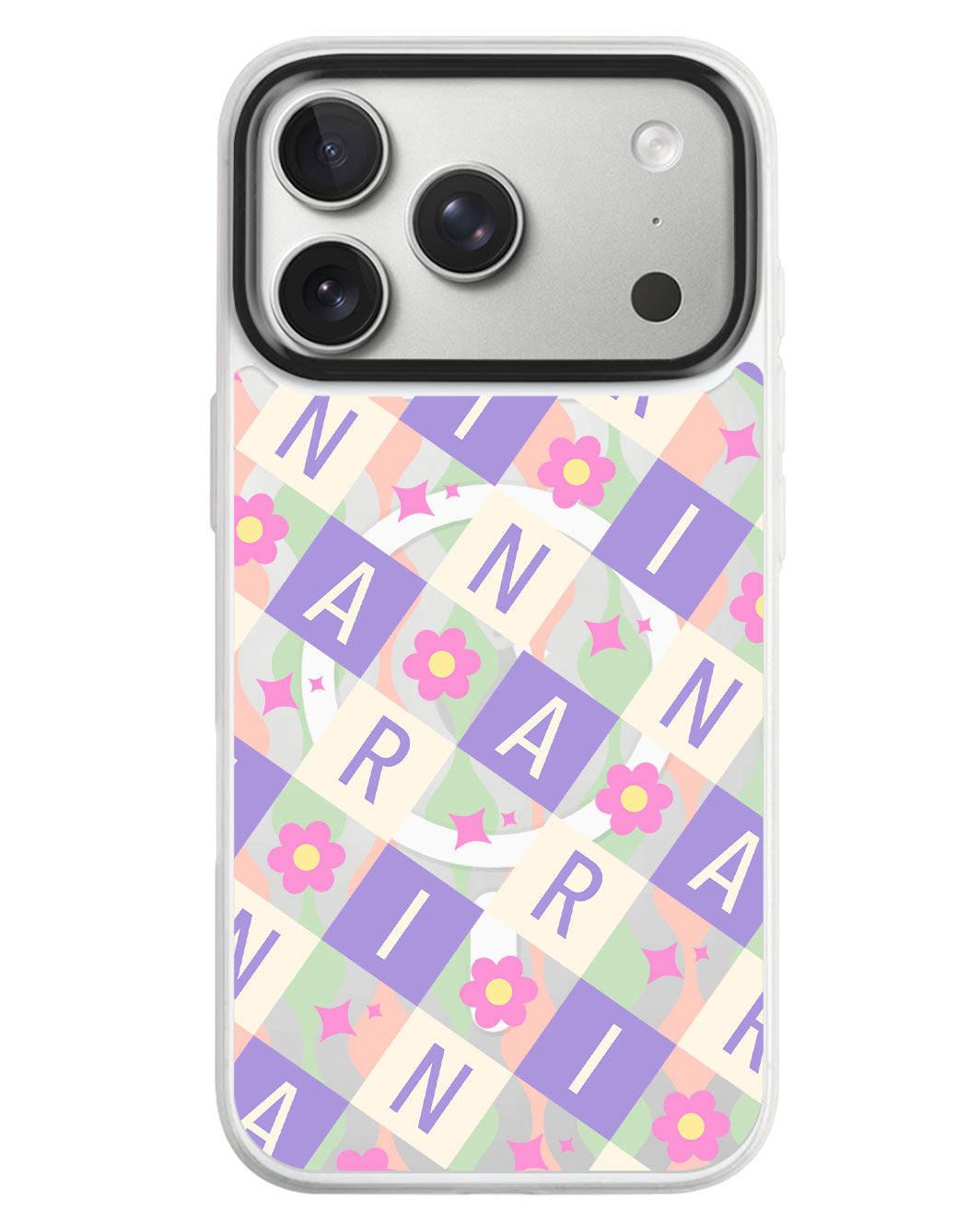 iPhone Rearguard MagSwap - Flower Grid Monogram 3.0
