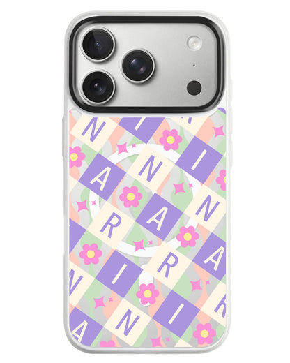 iPhone Rearguard MagSwap - Flower Grid Monogram 3.0