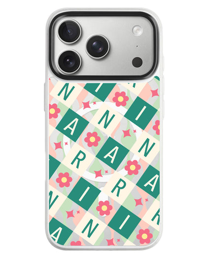 iPhone Rearguard MagSwap - Flower Grid Monogram 4.0
