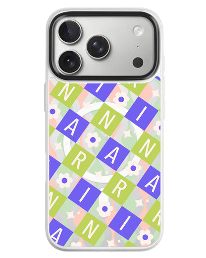 iPhone Rearguard MagSwap - Flower Grid Monogram 5.0