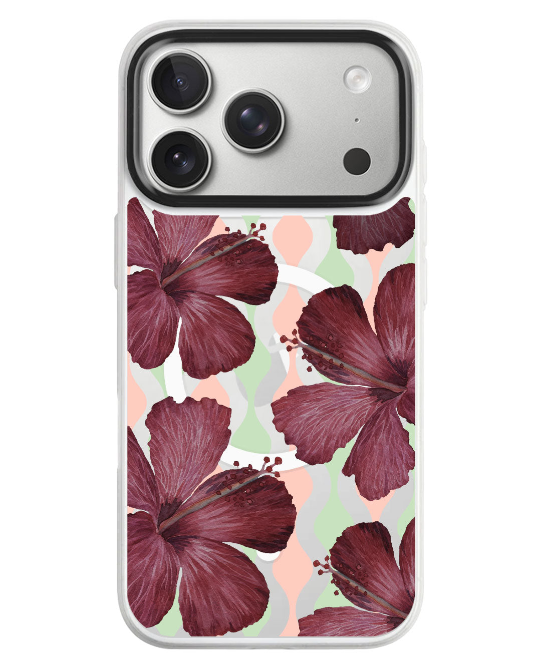 iPhone Rearguard MagSwap - Goth Hibiscus