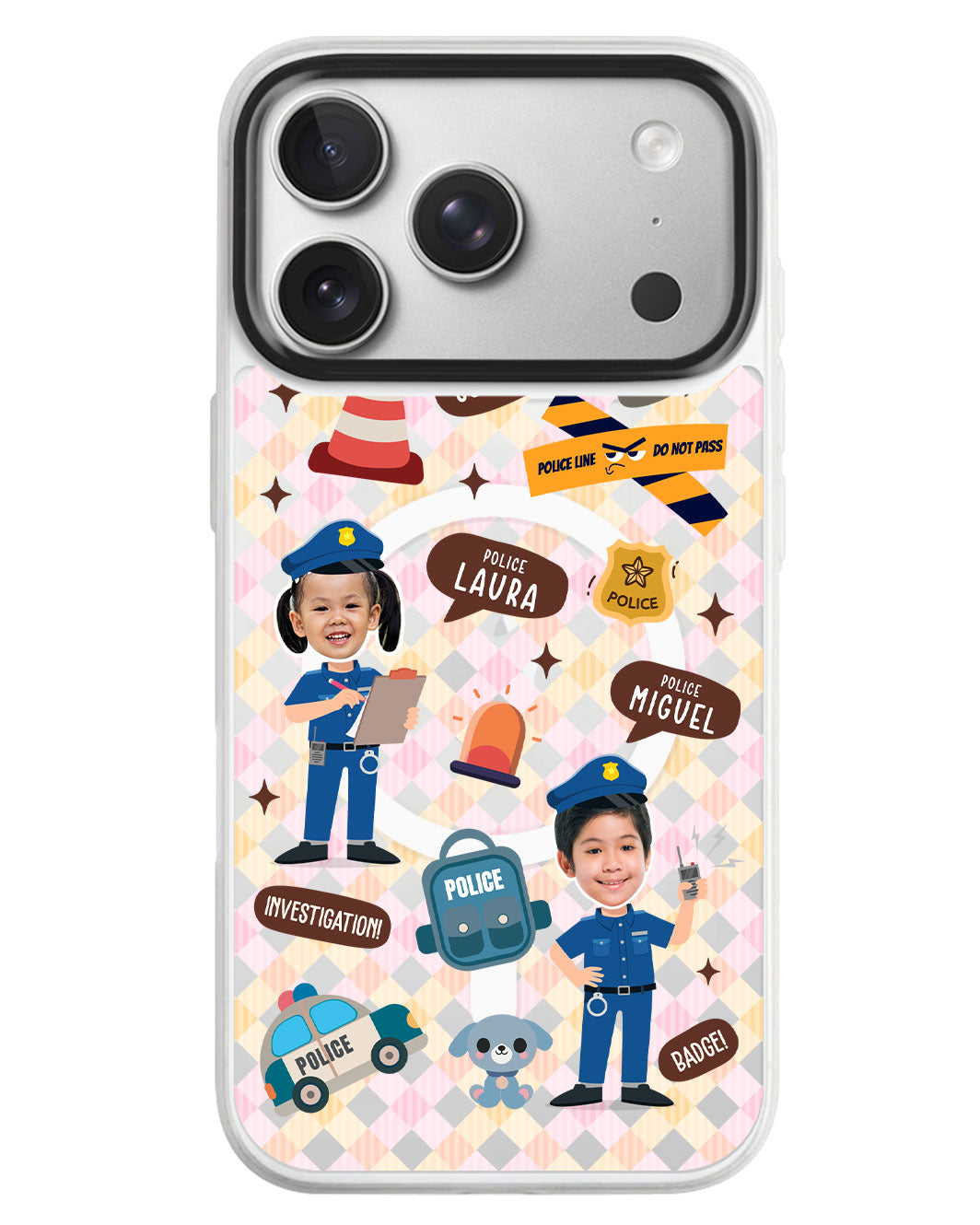 iPhone Rearguard MagSwap - Face Grid Dream Police