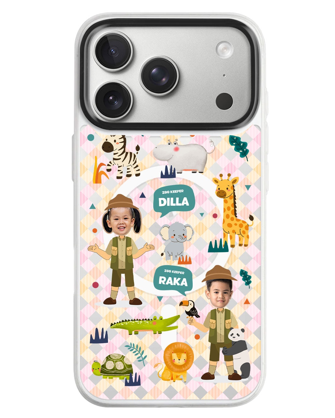 iPhone Rearguard MagSwap - Face Grid Dream Zoo Keeper