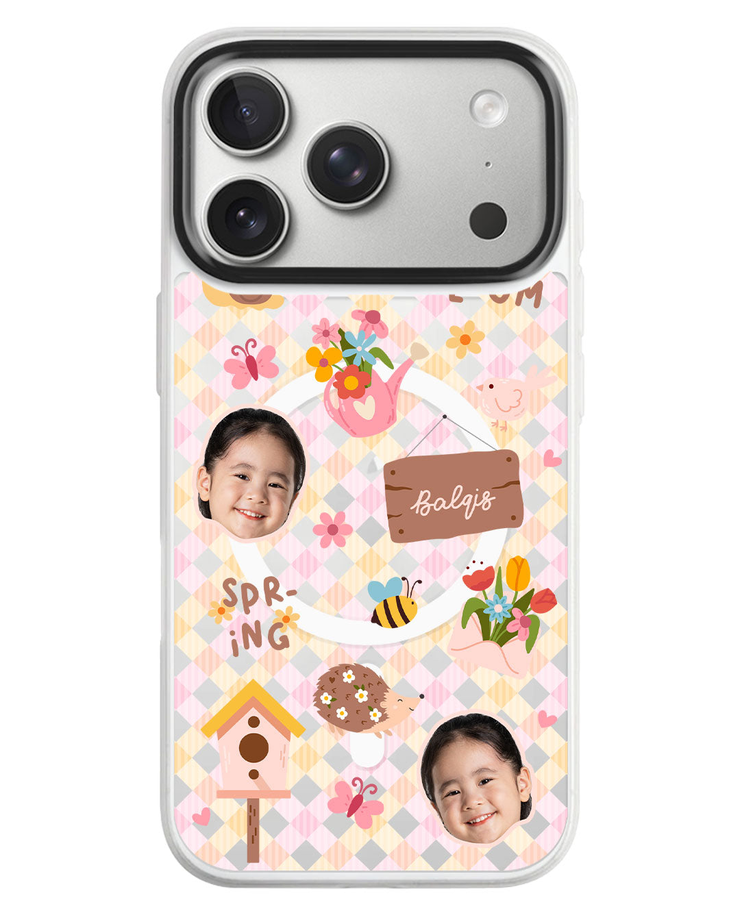 iPhone Rearguard MagSwap - Face Grid Spring Bloom