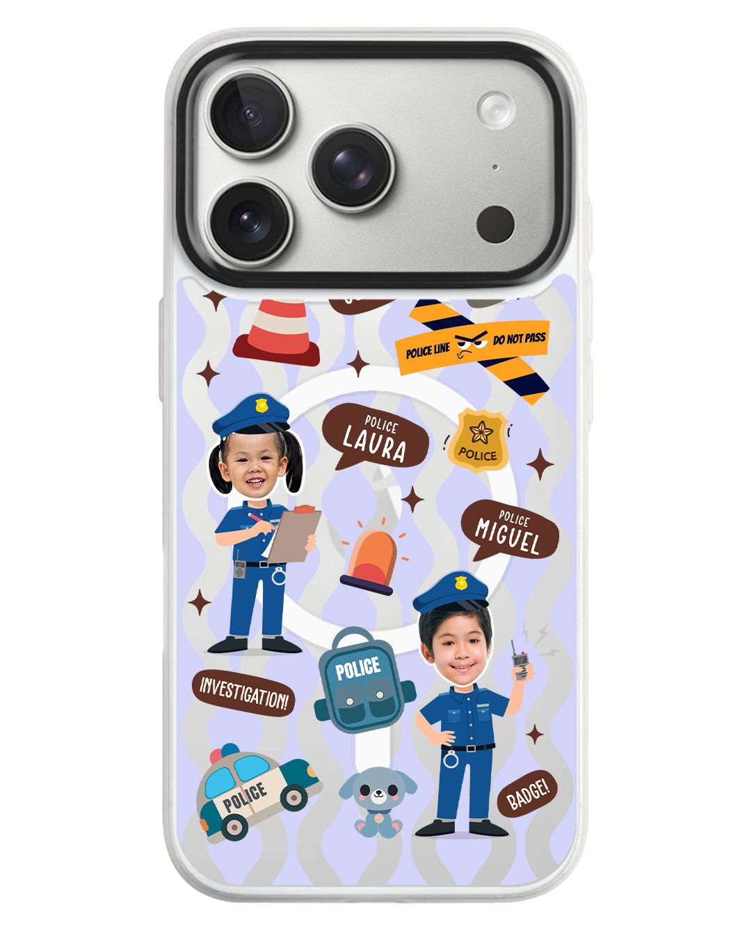 iPhone Rearguard MagSwap - Face Grid Dream Police