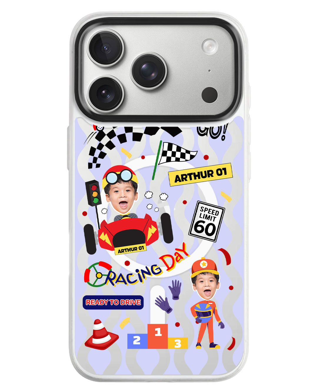iPhone Rearguard MagSwap - Face Grid Dream Racer