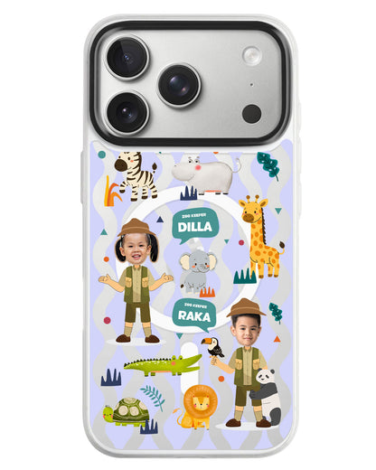 iPhone Rearguard MagSwap - Face Grid Dream Zoo Keeper