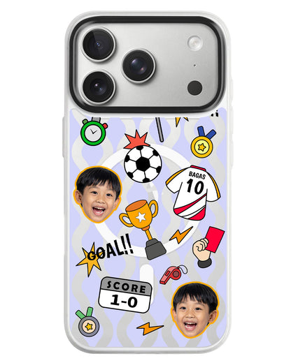 iPhone Rearguard MagSwap - Face Grid Soccer