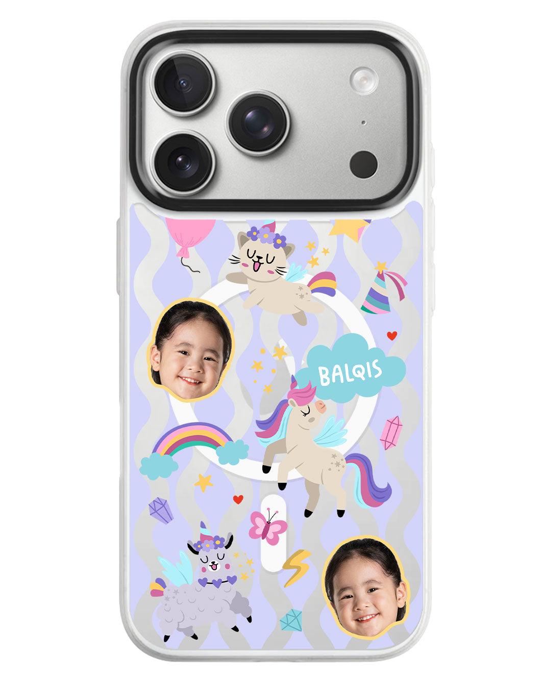 iPhone Rearguard MagSwap - Face Grid Unicorn