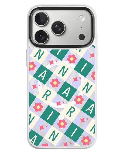 iPhone Rearguard MagSwap - Flower Grid Monogram 4.0