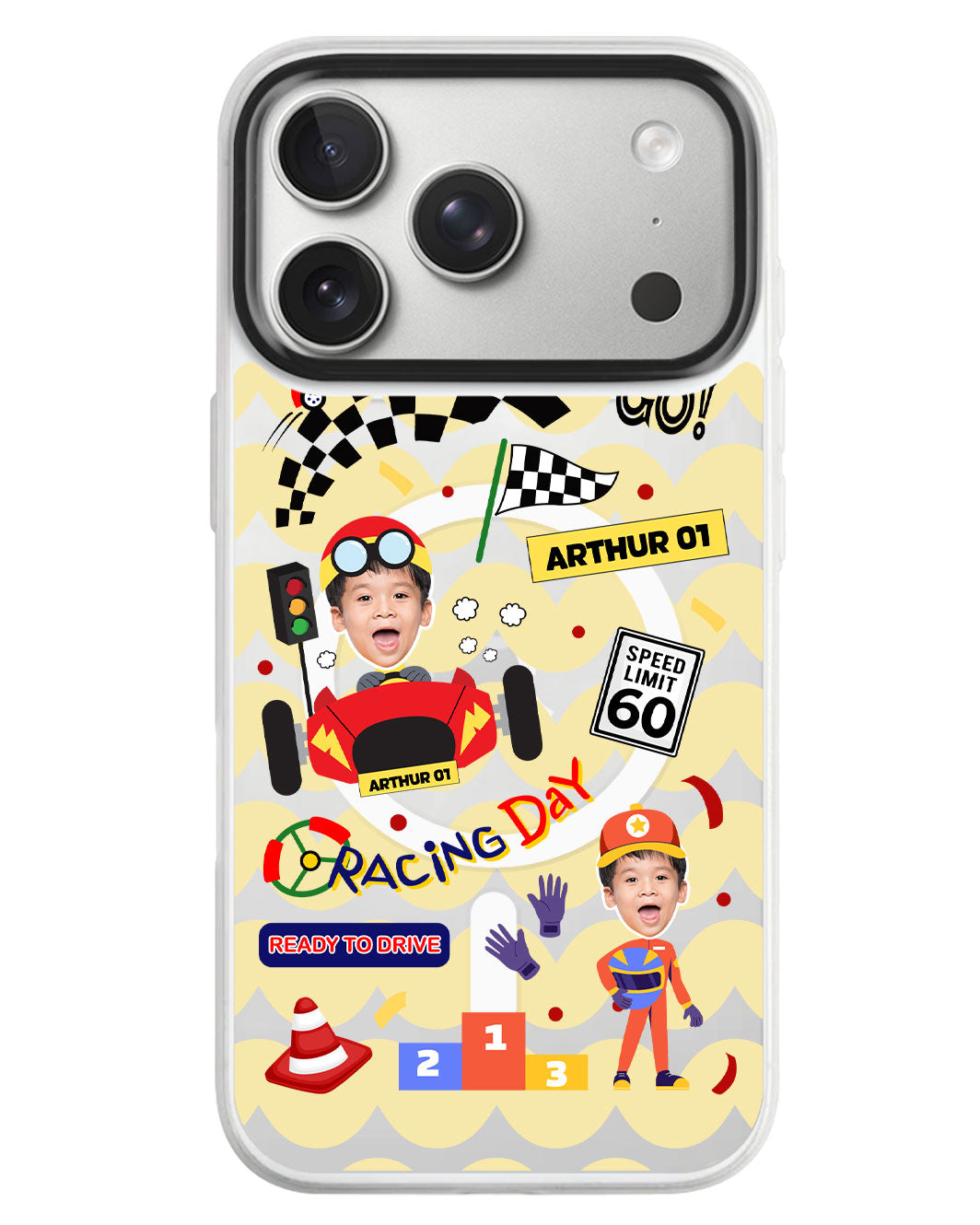 iPhone Rearguard MagSwap - Face Grid Dream Racer