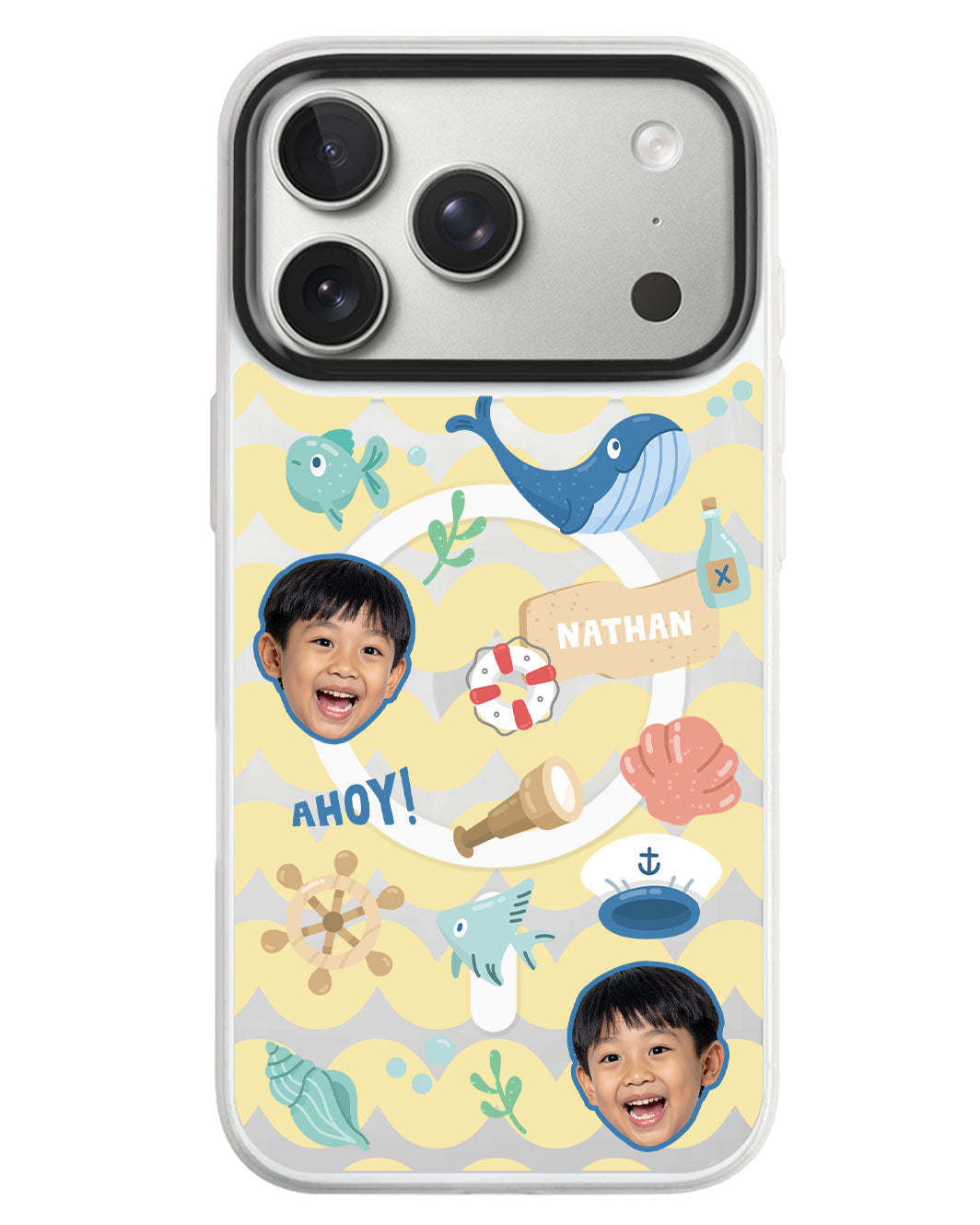 iPhone Rearguard MagSwap - Face Grid Sailor