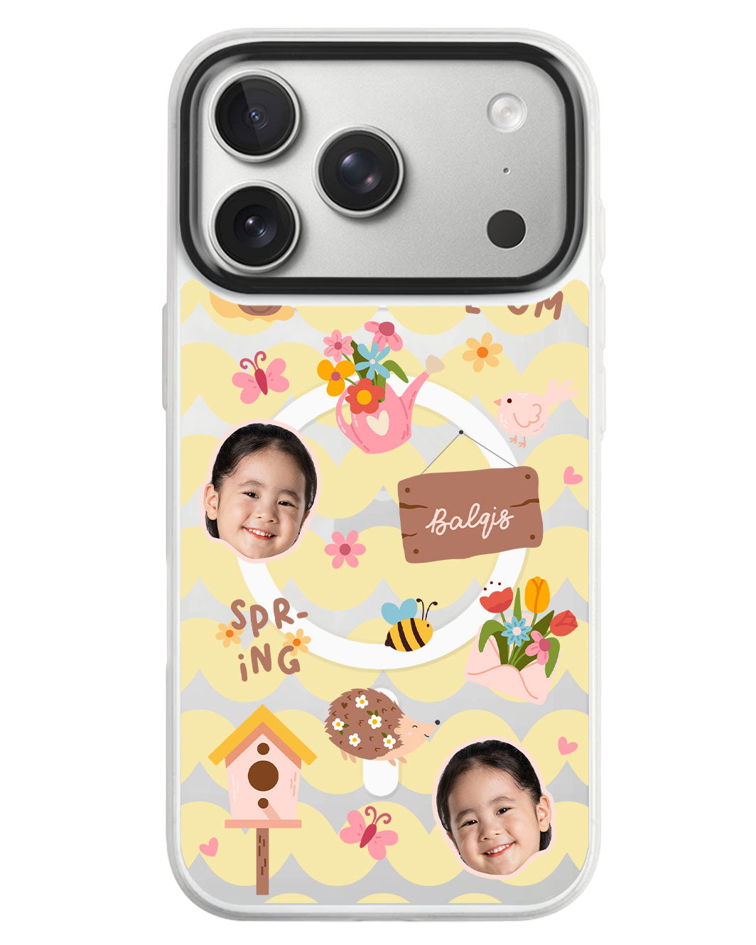 iPhone Rearguard MagSwap - Face Grid Spring Bloom