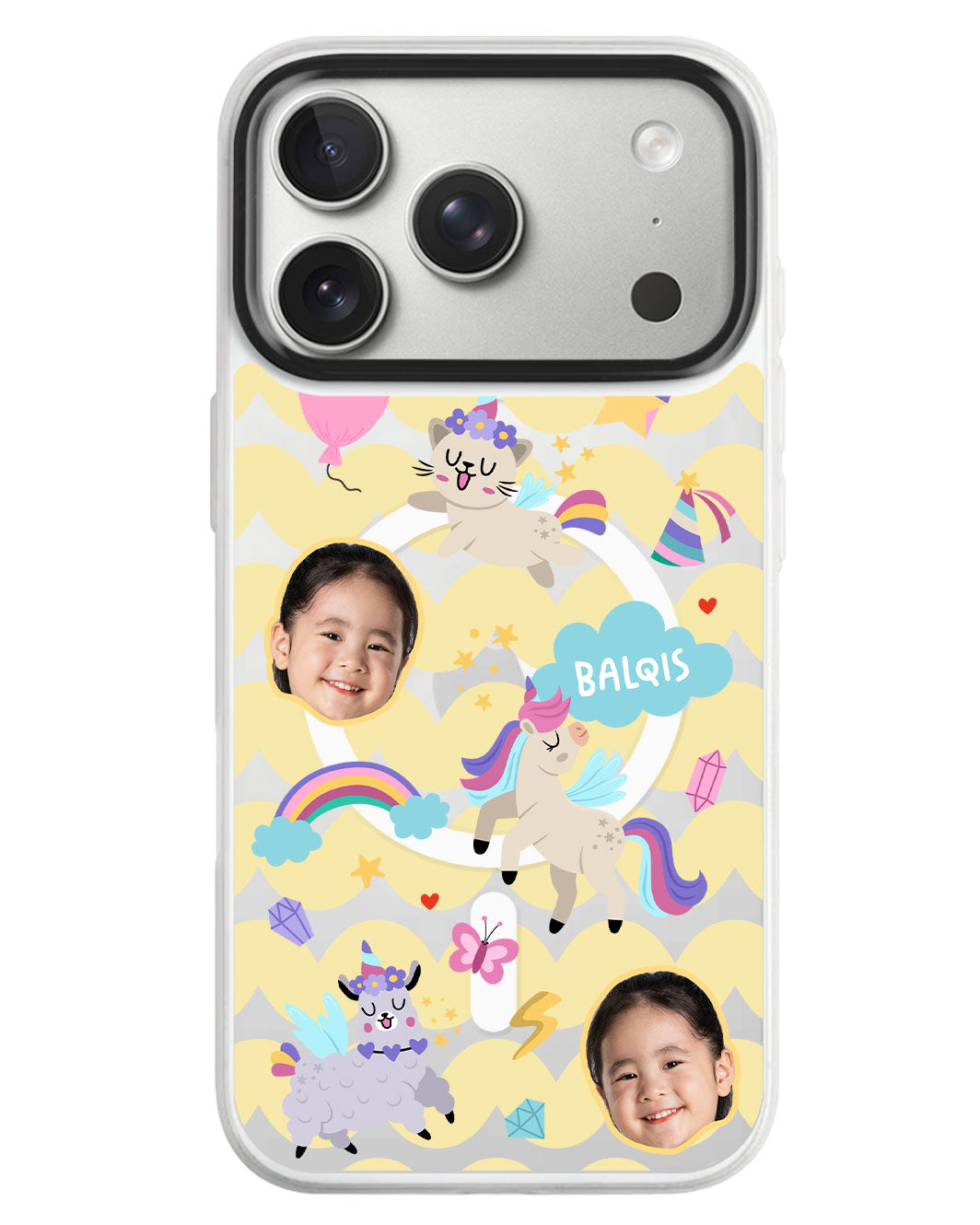 iPhone Rearguard MagSwap - Face Grid Unicorn