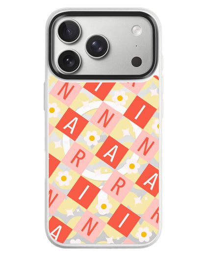 iPhone Rearguard MagSwap - Flower Grid Monogram 2.0