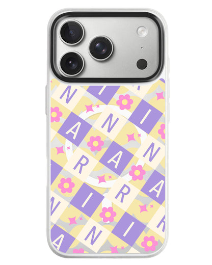 iPhone Rearguard MagSwap - Flower Grid Monogram 3.0