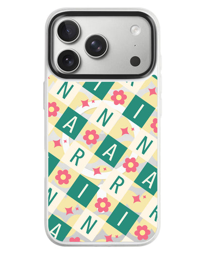 iPhone Rearguard MagSwap - Flower Grid Monogram 4.0