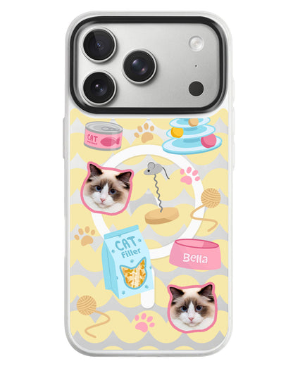 iPhone Rearguard MagSwap - Pet Grid Kitty Playtime