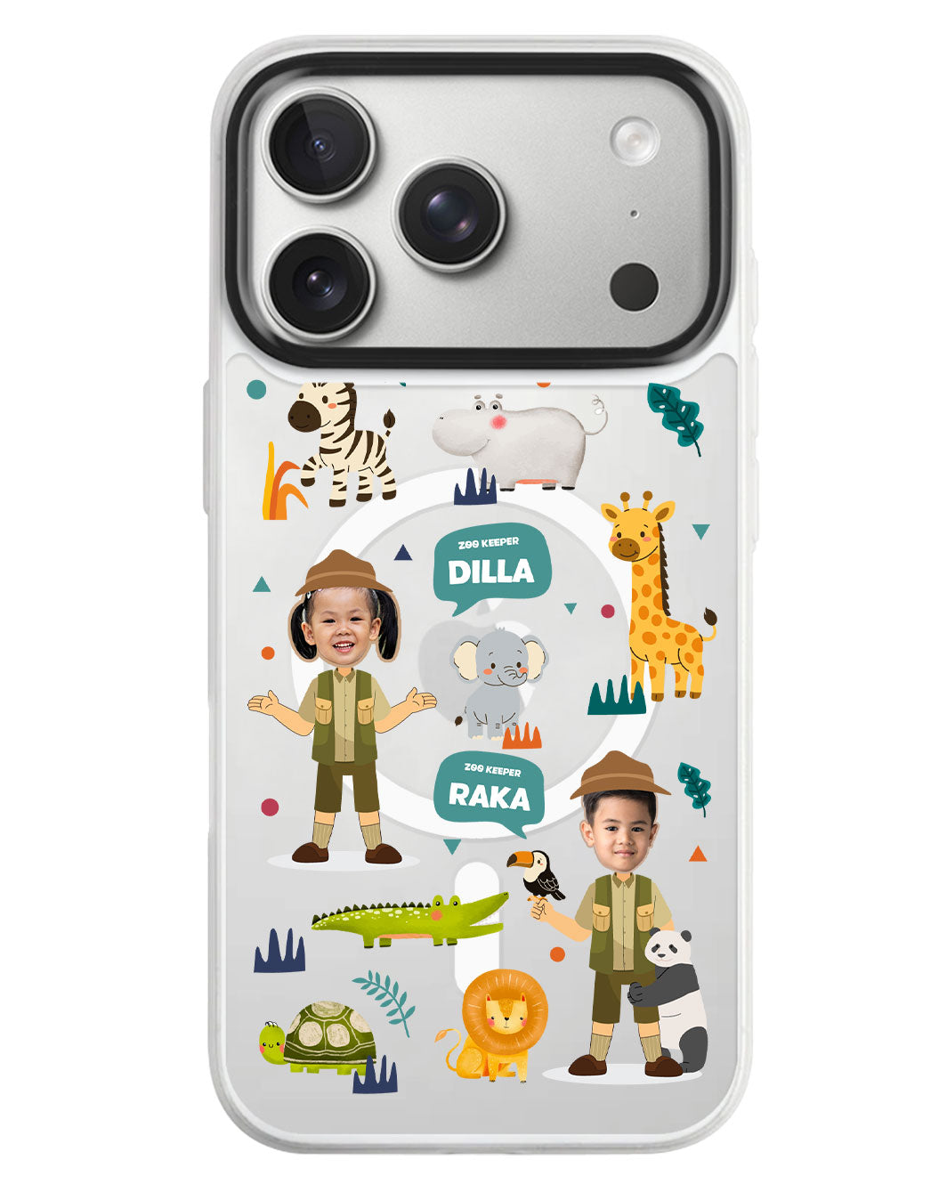 iPhone Rearguard MagSwap - Face Grid Dream Zoo Keeper