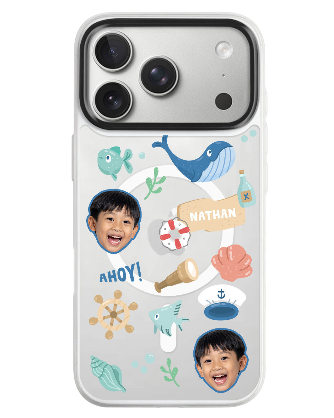iPhone Rearguard MagSwap - Face Grid Sailor