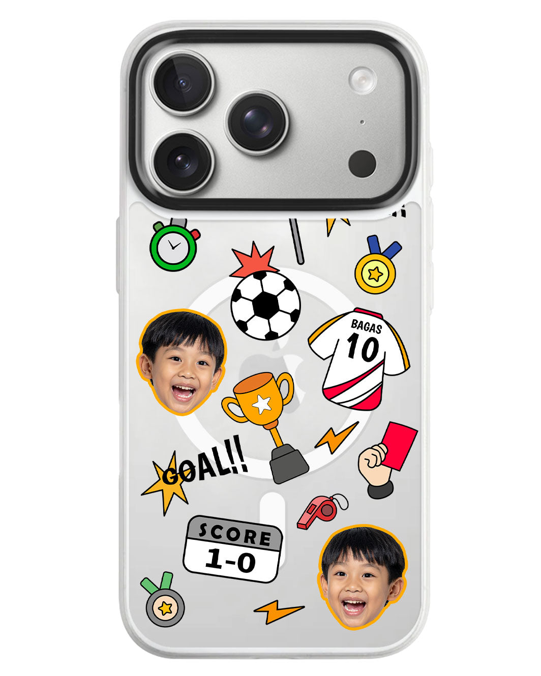 iPhone Rearguard MagSwap - Face Grid Soccer