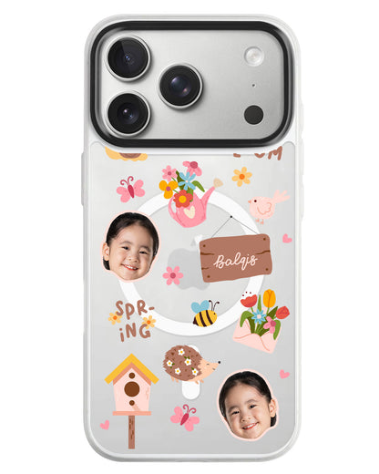 iPhone Rearguard MagSwap - Face Grid Spring Bloom