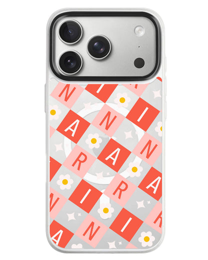 iPhone Rearguard MagSwap - Flower Grid Monogram 2.0