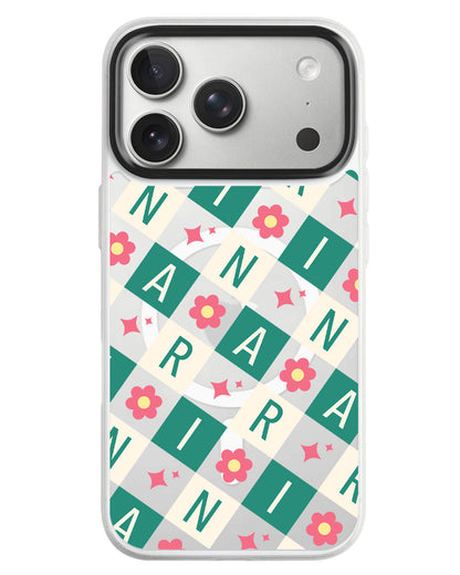 iPhone Rearguard MagSwap - Flower Grid Monogram 4.0