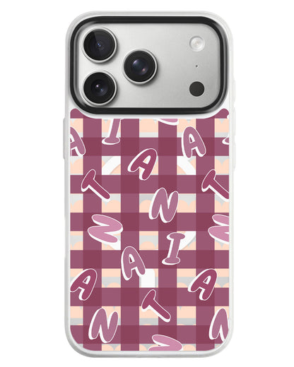 iPhone Rearguard MagSwap - Checkered Monogram 2.0