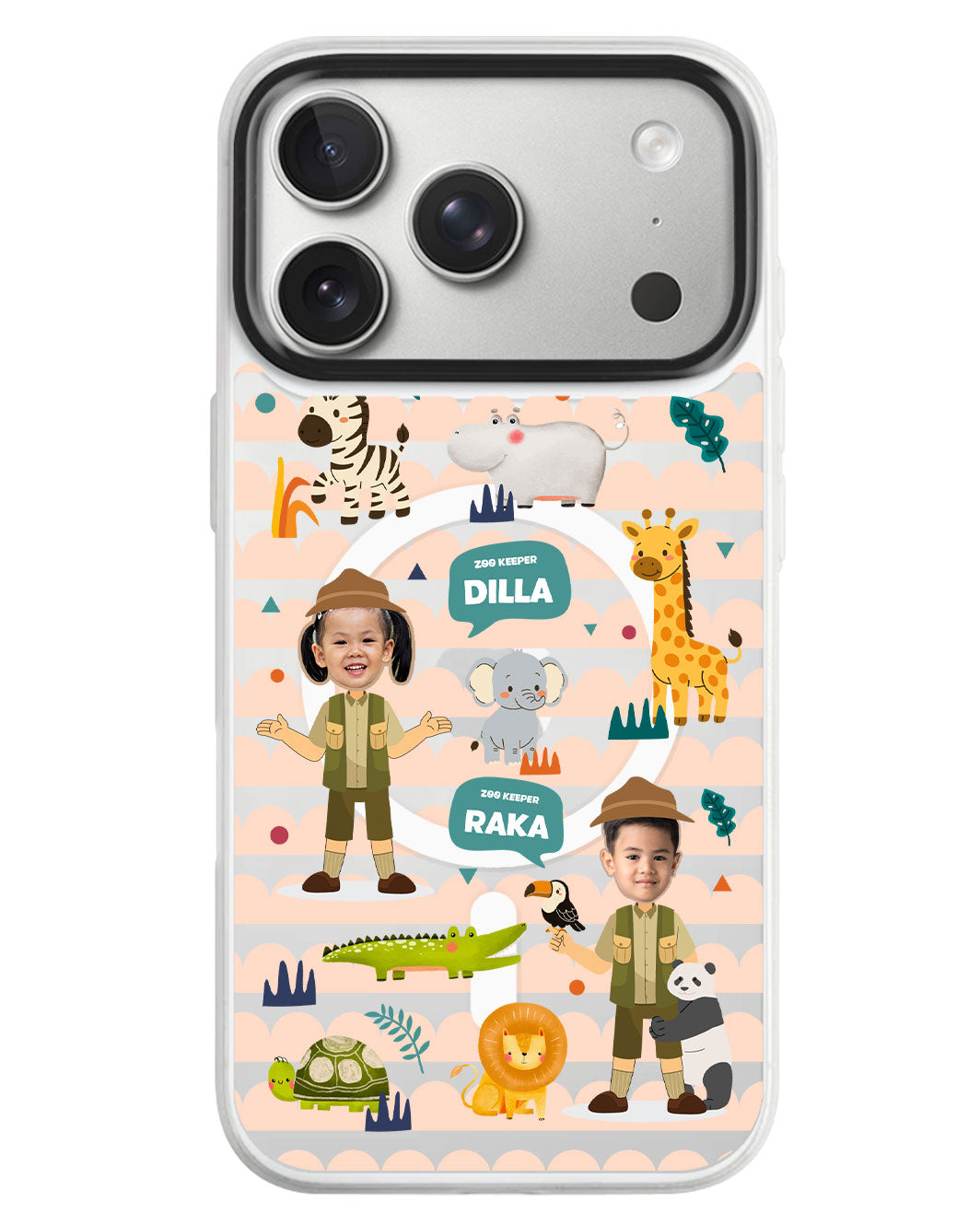 iPhone Rearguard MagSwap - Face Grid Dream Zoo Keeper