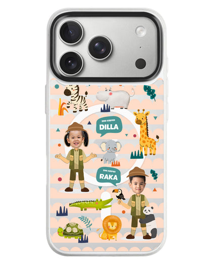iPhone Rearguard MagSwap - Face Grid Dream Zoo Keeper
