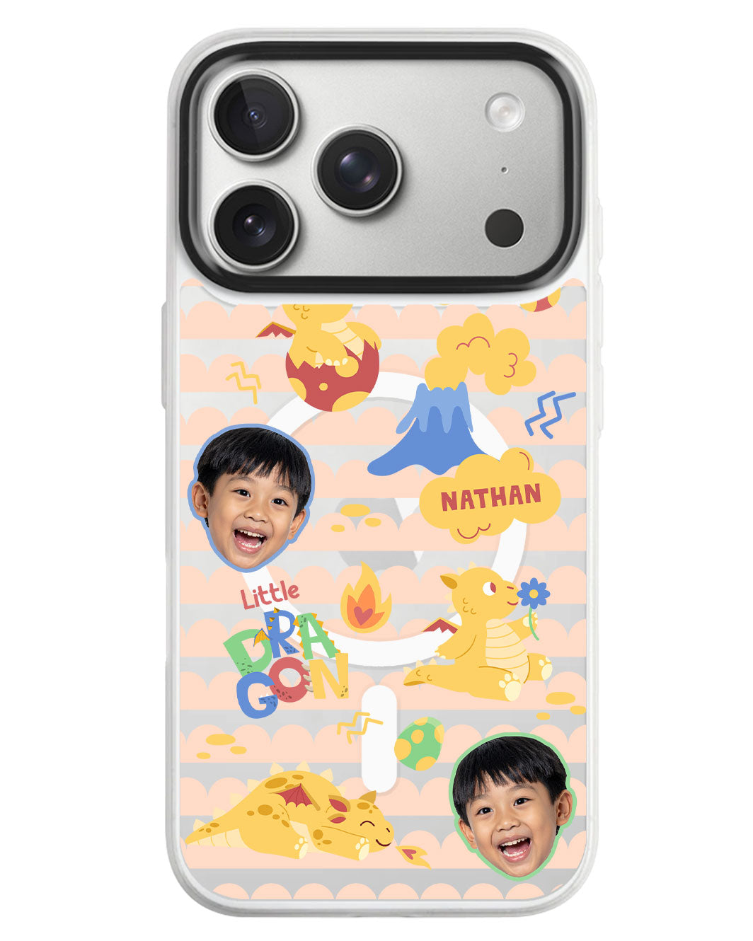 iPhone Rearguard MagSwap - Face Grid Little Dragon