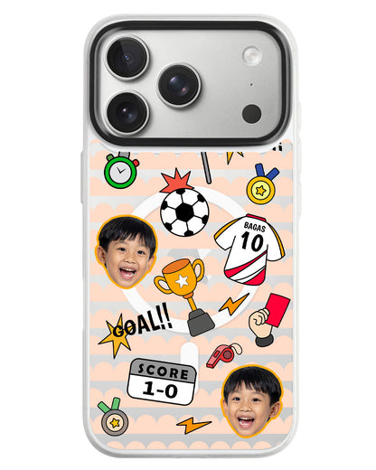 iPhone Rearguard MagSwap - Face Grid Soccer