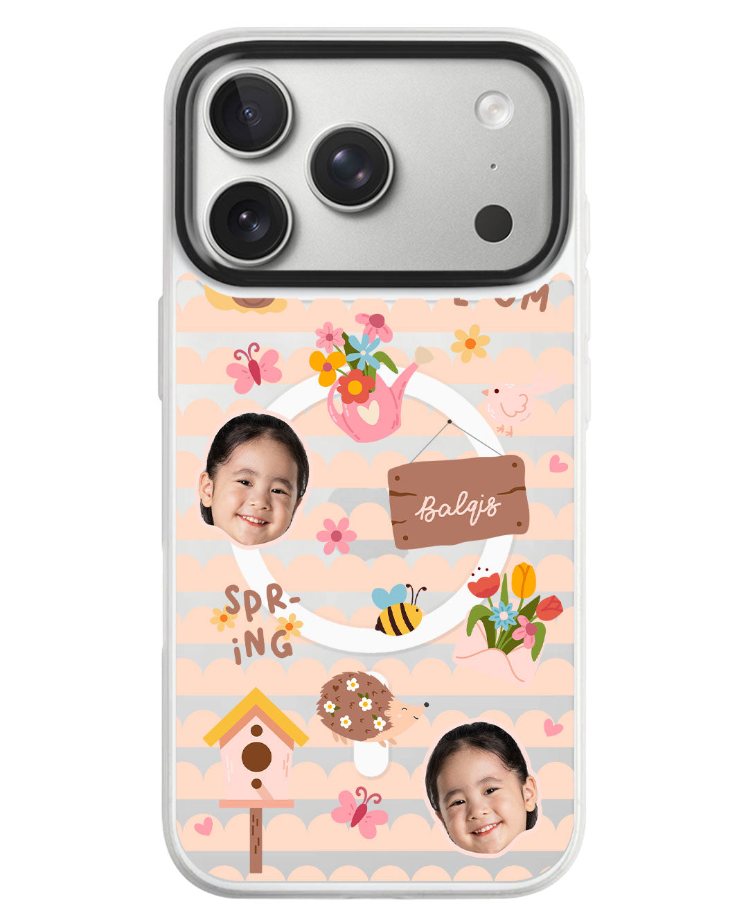iPhone Rearguard MagSwap - Face Grid Spring Bloom