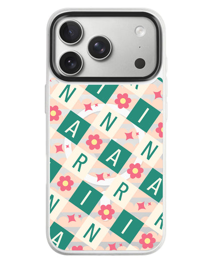 iPhone Rearguard MagSwap - Flower Grid Monogram 4.0