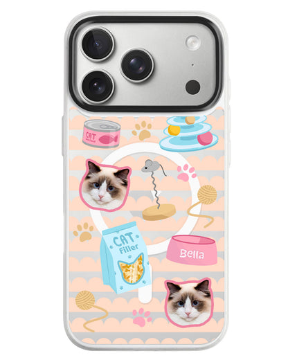 iPhone Rearguard MagSwap - Pet Grid Kitty Playtime