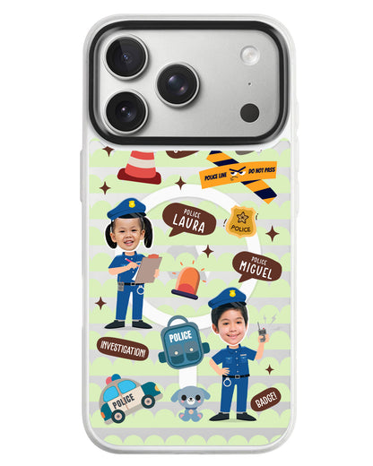 iPhone Rearguard MagSwap - Face Grid Dream Police