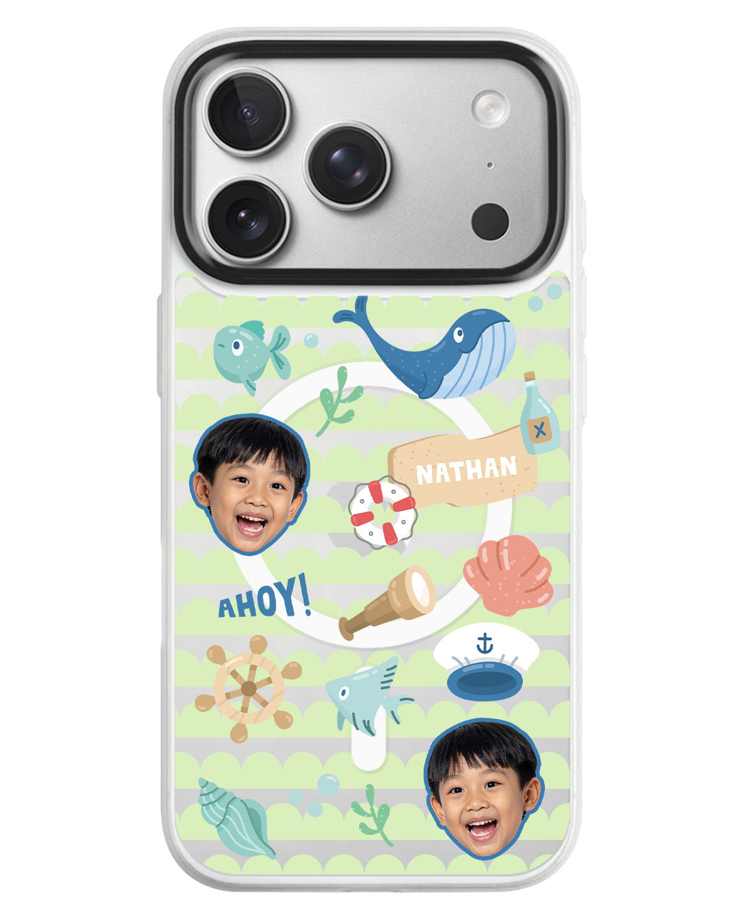 iPhone Rearguard MagSwap - Face Grid Sailor