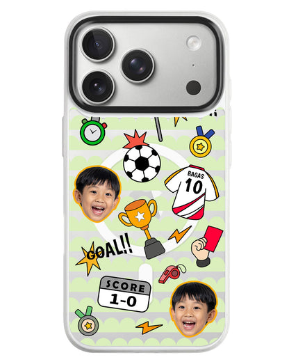 iPhone Rearguard MagSwap - Face Grid Soccer