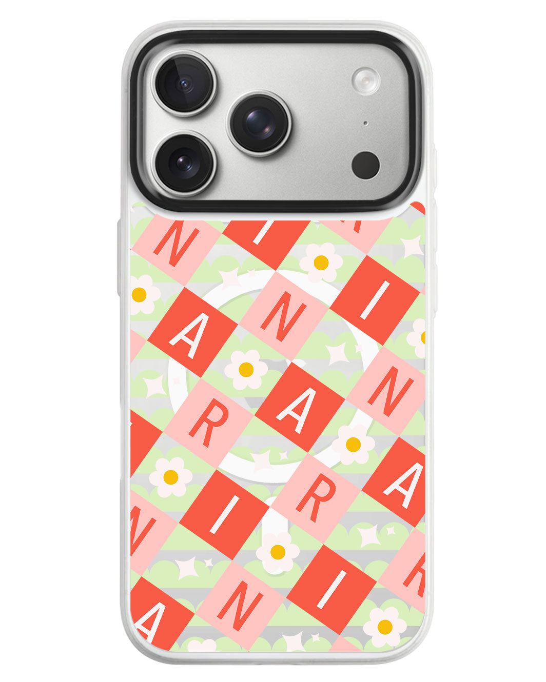 iPhone Rearguard MagSwap - Flower Grid Monogram 2.0