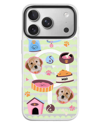 iPhone Rearguard MagSwap - Pet Grid Puppy Cozy Day