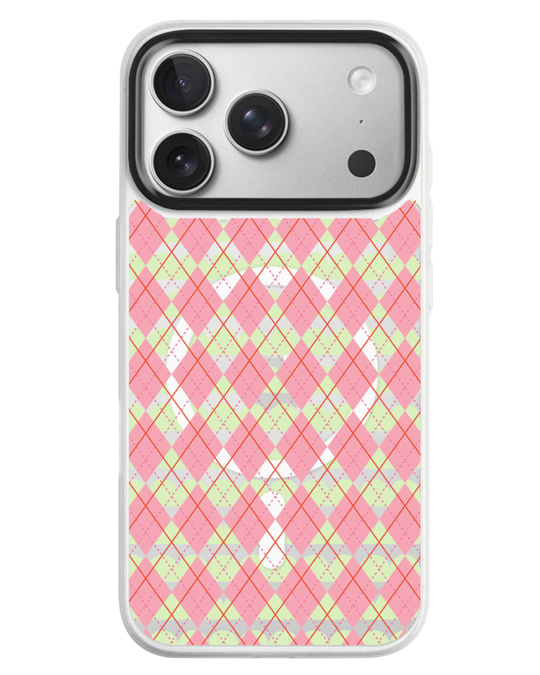 iPhone Rearguard MagSwap - Pink Argyle
