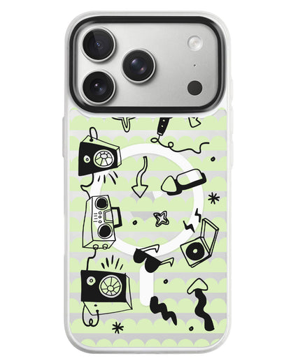 iPhone Rearguard MagSwap - Rock N Roll Black
