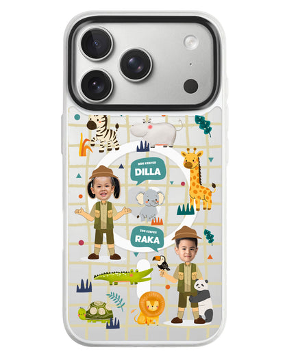 iPhone Rearguard MagSwap - Face Grid Dream Zoo Keeper