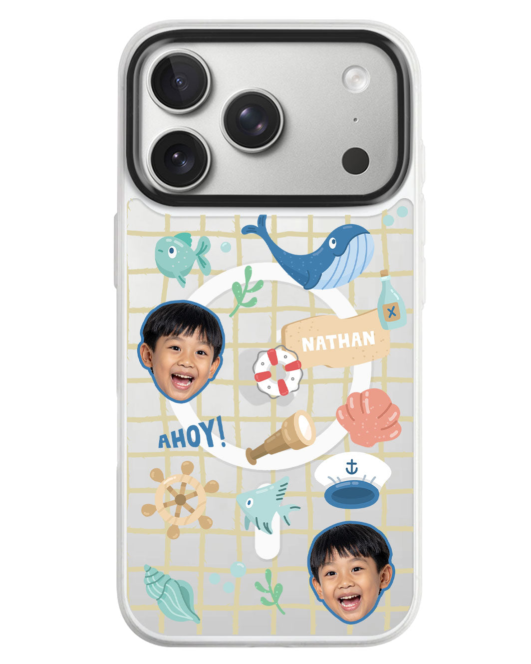 iPhone Rearguard MagSwap - Face Grid Sailor